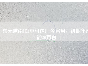 東元越南IE3小馬達(dá)廠今啟用，初期年產(chǎn)能20萬臺(tái)