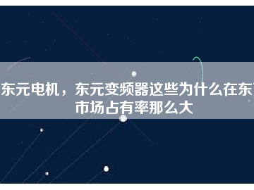 東元電機(jī)，東元變頻器這些為什么在東莞市場(chǎng)占有率那么大
