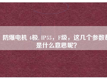 防爆電機(jī) 4極, IP55，F(xiàn)級，這幾個參數(shù)都是什么意思呢？