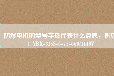 防爆電機(jī)的型號(hào)字母代表什么意思，例如：YBK-315S-6-75-660/1140V