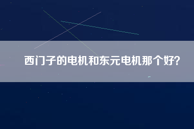 西門子的電機(jī)和東元電機(jī)那個好？